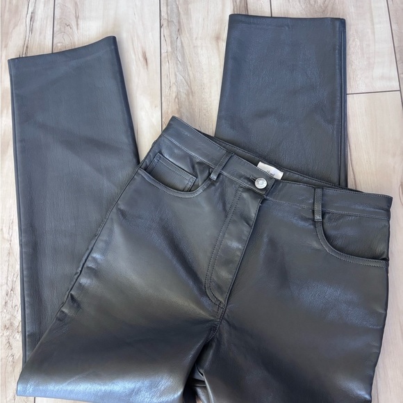 Wilfred Grey Faux Leather Pants - Picture 2 of 5